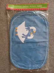 Vintage Country Geese Placemats New Sealed House Of Lloyd Cottage FarmDucks