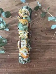 20cm Eucalyptus Orange Healing Home Cleansing Meditation Smudge Stick