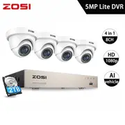 ZOSI 2TB Record 5MP 8CH DVR 1080P Security Camera CCTV System IR Night Vision
