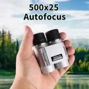 Mini Binoculars 500X25 Silver Powerful Autofocus Remote Pro Mini Portable HD