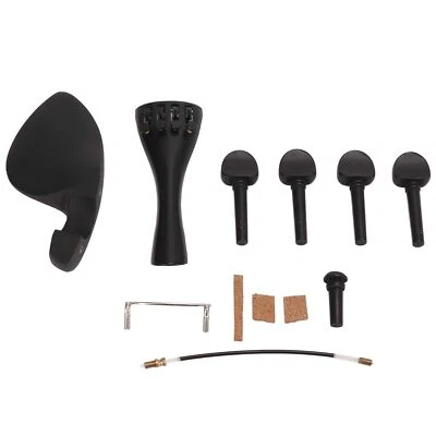 Violin Fiddle Accessories Kit Replacement Parts Metal Wooden For 4/4 Size