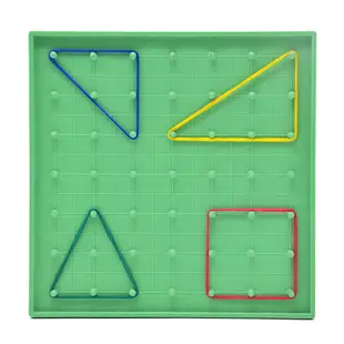釘子板教具學生用學具塑料釘板教學教具早教玩具送30條彩色橡皮筋小學生數學一年級任意拼接幾何圖形狀