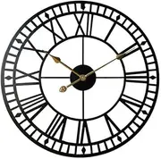 Outdoor Wall Clock Weatherproof, Quiet Garden Wall Clocks Outdoor Roman Numeral Outside Clocks for Garden, Precise Timing Easy to Use Industrial Wind, Suitable for Courtyard Garden