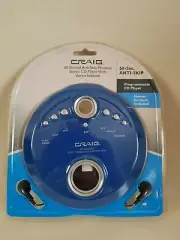 Craig 60 Second Anti-Skip Personal Stereo CD-R/CD-RW Player CD2865B Blue Sealed