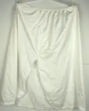 Shadow Line 25" Long White Nylon Front Slit Half Slip Size L (63)