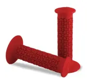 AME BMX Round Pattern Retro Old School Bike Grips - Skyway Hutch - RED