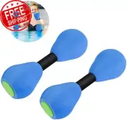 2PCS Aquatic Dumbells, Foam Water Barbells Aerobic Exercise Fitness Equipment Du