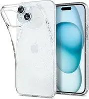 SPIGEN Liquid Crystal Glitter Case Designed for iPhone 15 Case 6.1-inch Slim Lightweight Flexible Layer Soft Sparkle Clear Cover - Crystal Quartz