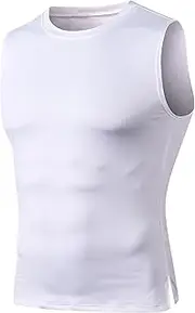 [Generic] Men's Workout Compression Basic Tank Tops Bodybuilding Muscle Fitness Vest Gym Wicking Athletic Sleeveless Tee