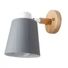 Modern Wooden Wall Mounted Bedside Sconce LED Light Steering Head Stair Lamp 98