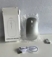 Rechargeable 2.4G+Bluetooth Wireless Mouse for Laptop MacBook Air Windows - New