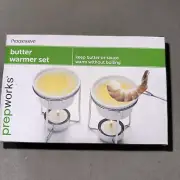 Progressive Prepworks Seafood Butter Warmer Complete Set of 2- BRAND NEW IN BOX