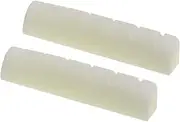 ROZILO 2PCS Ivory Pro 43.99mm Slotted Guitar Unbleached Bone Nut for 6 String Epiphone Les Paul