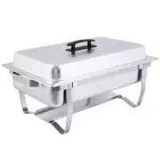 Choice Economy 8 Qt. Full Size Stainless Steel Chafer with Folding Frame