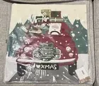 NEW Pottery Barn Road Trip Santa Crewel Embroidered Pillow Cover, Christmas