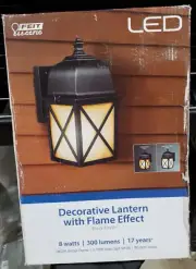 *NEW* Fiet Electric LED Decorative Lantern With Flame Effect 8W 300 Lumens