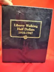 WHITMAN CLASSIC #9125 - WALKING LIBERTY HALF DOLLARS - ALBUM ONLY - NEW IN CELLO