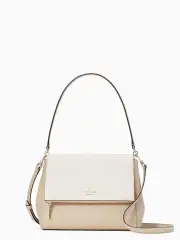 Leila Colorblock Pebbled Leather Medium Flap Shoulder Bag
