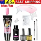 9Pcs Poly Gel Nail Starter Kit Nail Extension Gel Builder Kit UV Nail Lamp Top