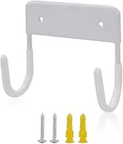 Exclen Ironing Board Hanger Wall Mount Ironing Board Holder Organizer Wall Rack for Laundry Rooms Storage Rack Hanging Shelf Hanger (White)