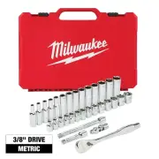 Milwaukee 48-22-9508 Milwaukee Tool 3/8" Drive 32pc Ratchet & Socket Set - Metri