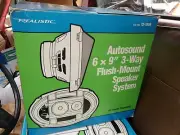 NOS Realistic 6x9 Triaxial 60 watt 3 Way CAR SPEAKERS GRILL A-BODY Chevelle GTO