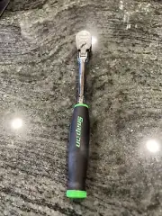 Snap On thlf72 1/4" drive dual 80 soft grip long flex head ratchet green