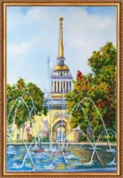 Bead embroidery kit Urban sketches-2 needlework kit Art canvas beadwork pattern