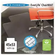 ES Robbins 45x53 Lip Chair Mat, Multi-Task Series for Hard Floors, Heavier Use
