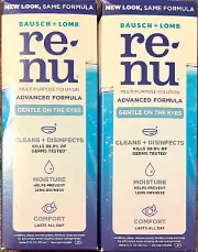 2 Pack Bausch + Lomb Re-Nu ReNu Multi-Purpose Contact Lens Solution 12 OZ 03/25