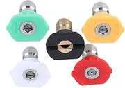 Stainless Steel High Pressure Washer Spray Nozzle Tips Quick Connector Accessories Easy Clean for Cars Sidewalks Gardens
