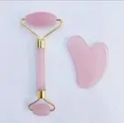 Jade Roller and Gua Sha Set Anti Aging Rose Quartz Face Massager FREE SHIP US