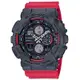 G-SHOCK 現代百搭復古攜帶式音響概念休閒錶(GA-140-4A)紅X黑/51.2mm