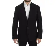 Dolce & Gabbana Bordeaux Alpaca Two Button Jacket Blazer
