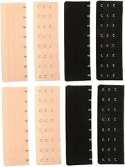 [Baluue] 8pcs Women's Bra Extender with 8 Hooks, Soft and Elastic Bra Extension Strap, Great for Maternity and Nursing, Comfortable and Adjustable Bra Hook and Eye Closure