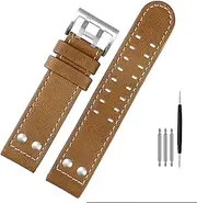 [BANDKIT] For Hamilton Khaki aviation Watch H77616533 H70615733 Watch Strap Genuine Leather jazz field Men WatchBand 20 22 Military Style