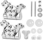 Toilet Seat Hinges Replacement Parts, Zinc Alloy Toilet Lid Hinge, Set of 2 Replacement Hinges for Toilet Seat Cover Lid Soft Closing