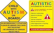 eDesign 2-Pack Child with Autism Alert Responders and Autistic Occupant in Vehicle Stickers Decals for Car Truck Van SUV Window Wall Cup Tumblers Laptop