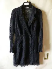 SANDRO PARIS NANIE FLORAL EMBROIDERED LACE MINIDRESS NAVY WMN SIZE 36 SFPRO00665