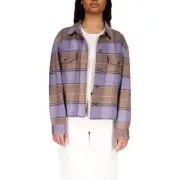 Sanctuary Startstruck Shacket In Violet Plaid, Size XXS