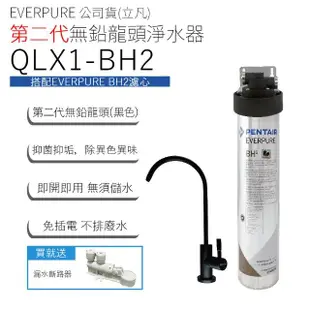 【Pentair】EVERPURE 立凡公司貨 第二代無鉛龍頭淨水器(QLX1-BH2)