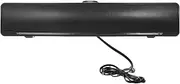 V-196 Computer Speaker USB Wired Bar Stereo Subwoofer Music Player Bass Surround Sound Box 3.5mm o Input for PC Laptop Black One Size