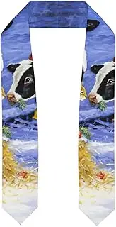 [EdWal] christmas snow Milk Cow print Graduation Stole and Sash Class for Unisex Adult Honor Stole Honor Stole of 2025