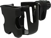 ZUNOXAZ Stroller Cup Holder with Phone Holder Water Bottle Rack for Stroller Pram Bike and Scooter Drink Holder for Bottles Cups and Sports Bottles