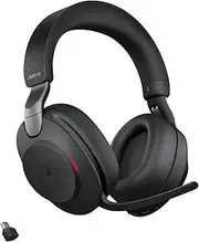 Jabra Evolve2 85 Wireless Stereo Headset - Active Noise Cancelling - USB C Booster Teams Cert Over Ear Bluetooth Headphones with Boom Mic - Stunning Audio - ClearVoice for Clear Calls 37hr Music Time