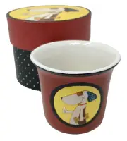 Lang Beagle Dog Porcelain Votive Candle Holder Cup Planter Dog Lover Gift In Box