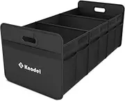 K KNODEL Car Boot Organiser, Foldable Car Boot Storage, Automotive Consoles & Organisers, Car Boot Storage Organiser with Reinforced Handles (Large, Black)