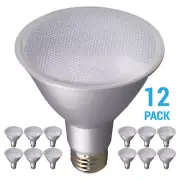 12 Pack S29433 LED Flood 12.5W 75W PAR30LN Long Neck Medium E26 4000K Cool White
