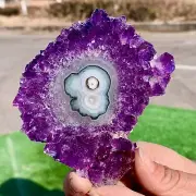 111G Natural high-quality Amethyst agate quartz cluster slice crystal mineral