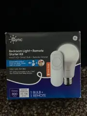 GE Cync Reveal HD+ Bedroom Light Bulb w/ Remote Dimmer Starter Kit App Based Use